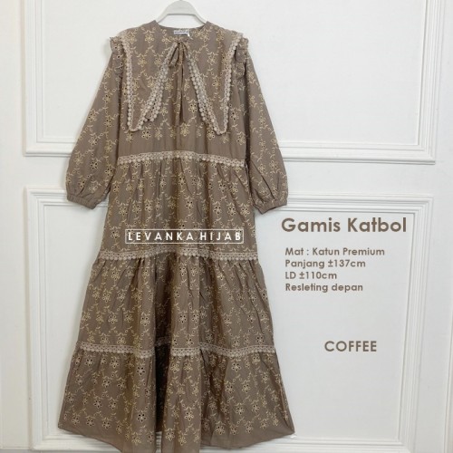 GNi-004 Gamis Katun Bordir Bolong